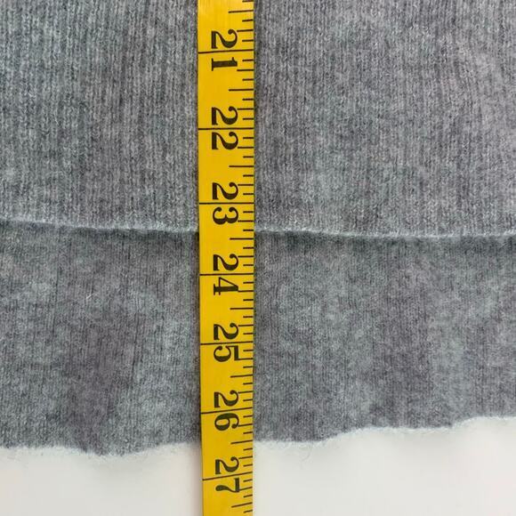 41 HAWTHORNE Sweater Porella Small Gray Cashmere Ribbed Turtle Neck High Low Hem - Picture 12 of 12